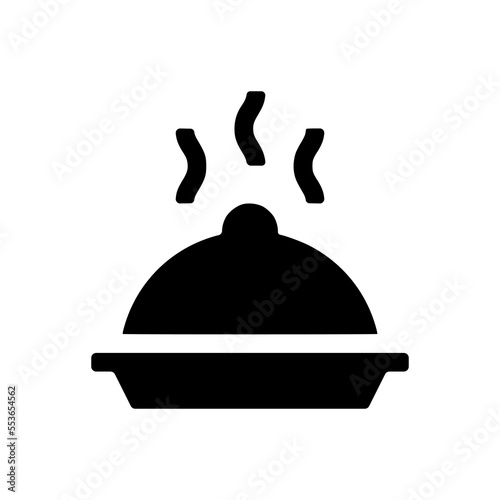 food tray icon vector. Linear style sign for mobile concept and web design. food tray symbol illustration. Pixel vector graphics - Vector. 