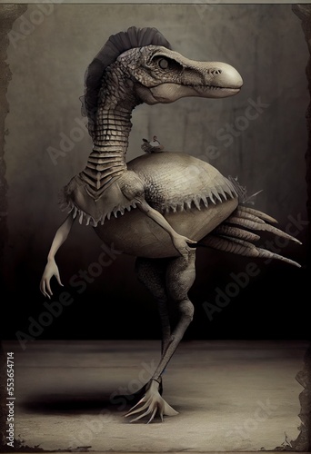 Generative AI abstract render of a T-Rex © Schneestarre