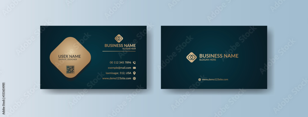 Fototapeta premium luxury modern business card template vector design. Creative visiting card template design