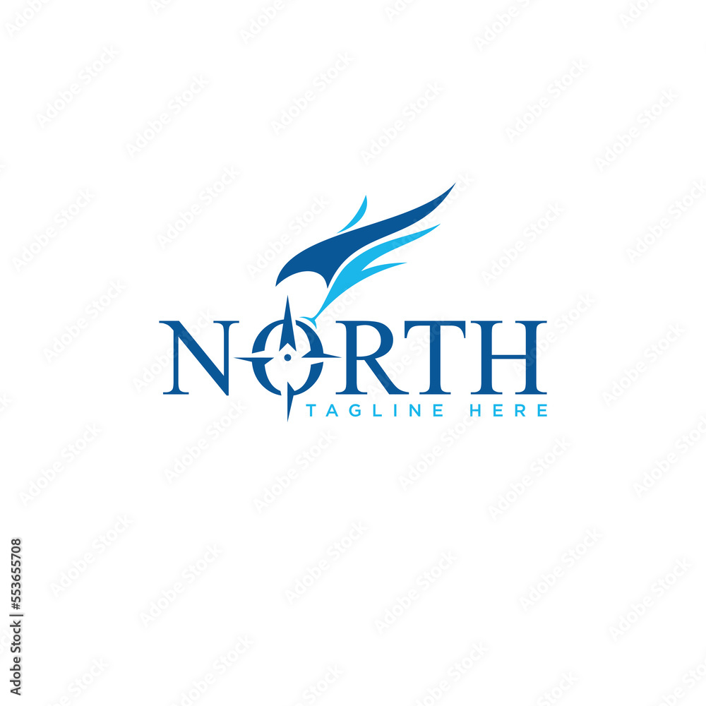 North letter logo design symbol