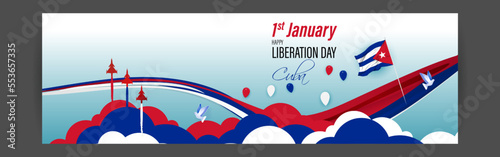 vector illustration for Cuba liberation day.;