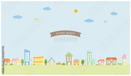 vector cityscape illustration for background and decoration