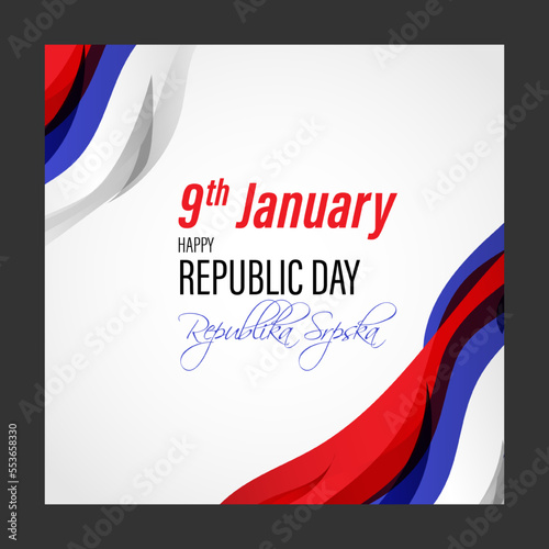 Vector illustration of Republika Srpska Republic day photo