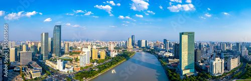 Urban Environment of Yuyao River Section at Sanjiangkou, Ningbo, Zhejiang Province, China