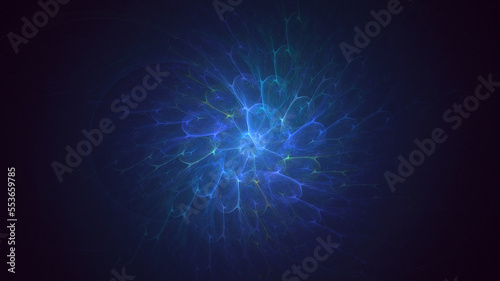 3D rendering abstract round light background