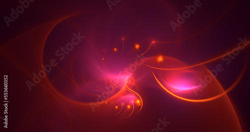 3D rendering abstract colorful fractal light background