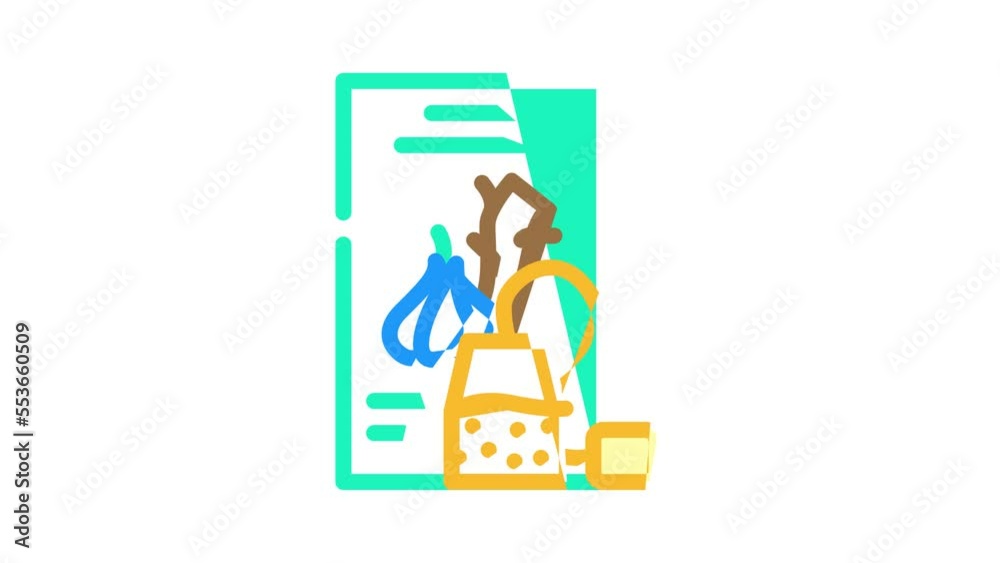 tea ginger garlic color icon animation tea ginger garlic color icon animation