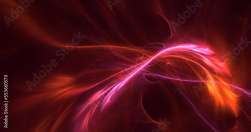 3D rendering abstract colorful fractal light background