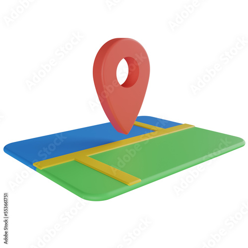 Free Download location mark 3d render icon with transparent background - GFXLoad