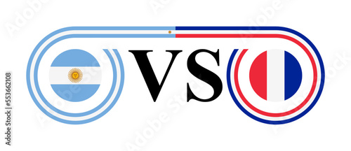 the concept argentinian vs french. vector illustration