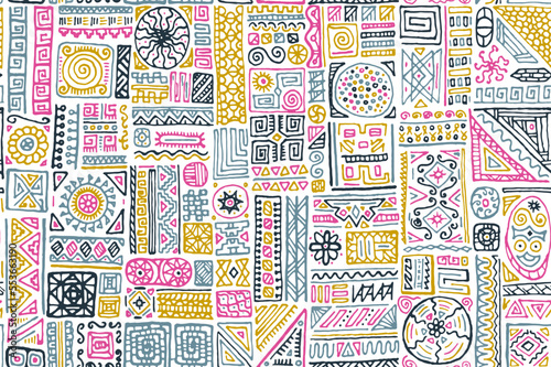 Traditional african vector seamless pattern design