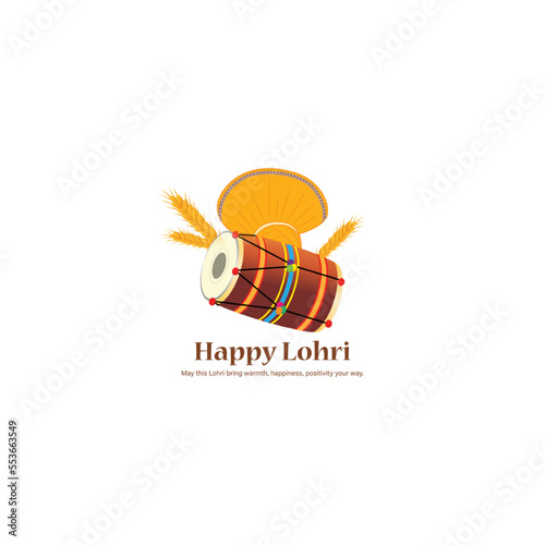 Vector illustration of Happy Lohri festival wishes background