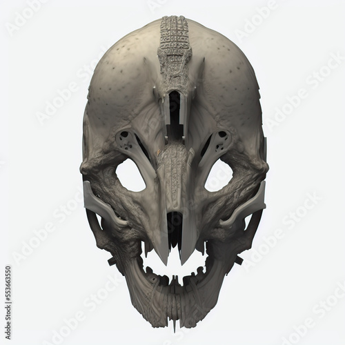 Alien skull mask. Digital i...