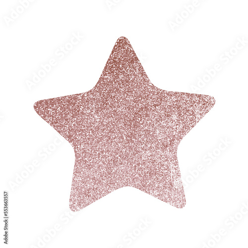 rose gold christmas star decoration