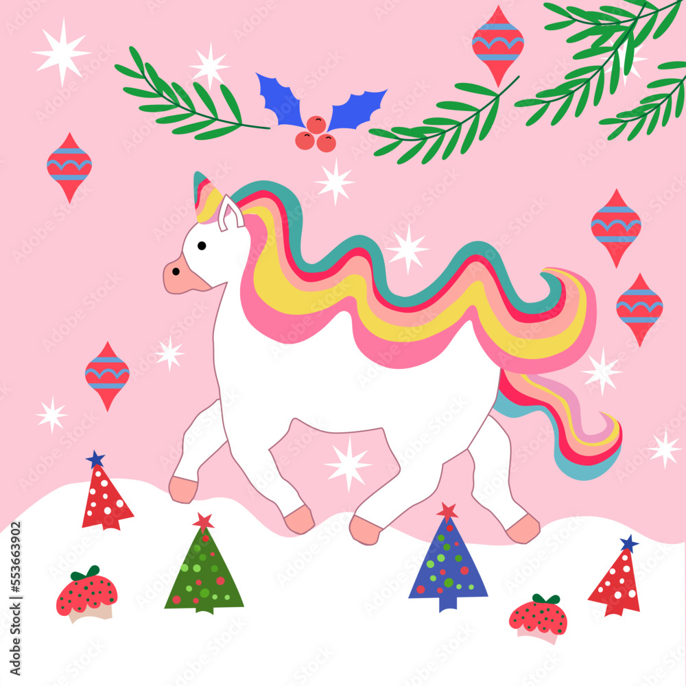Santa claus unicorn different expressions set of cute Santa claus unicorn different expressions set of cute