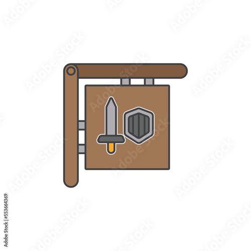 the weapon shop icon is suitable for your web, apk or project with a medieval war theme