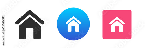 Homepage building main page button cyberspace real estate architecture icon set vector flat