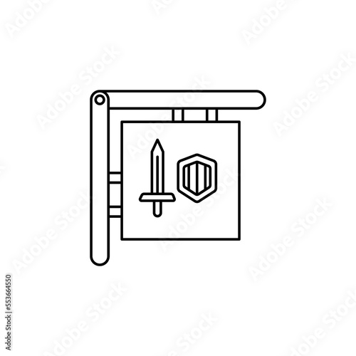 the weapon shop icon is suitable for your web, apk or project with a medieval war theme