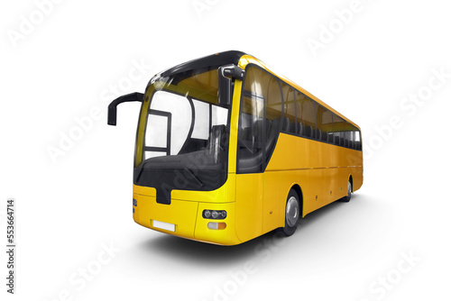 Reisebus in Gelb - isoliert