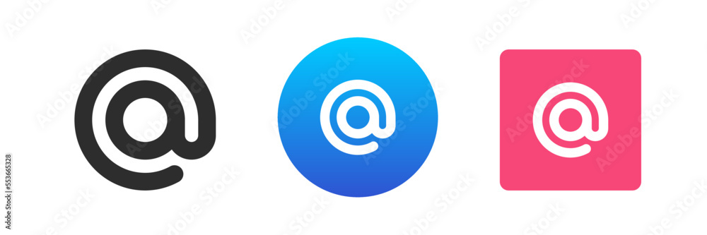 Email address web contact cyberspace communication character icon set vector flat illustration Email address web contact cyberspace communication character icon set vector flat illustration