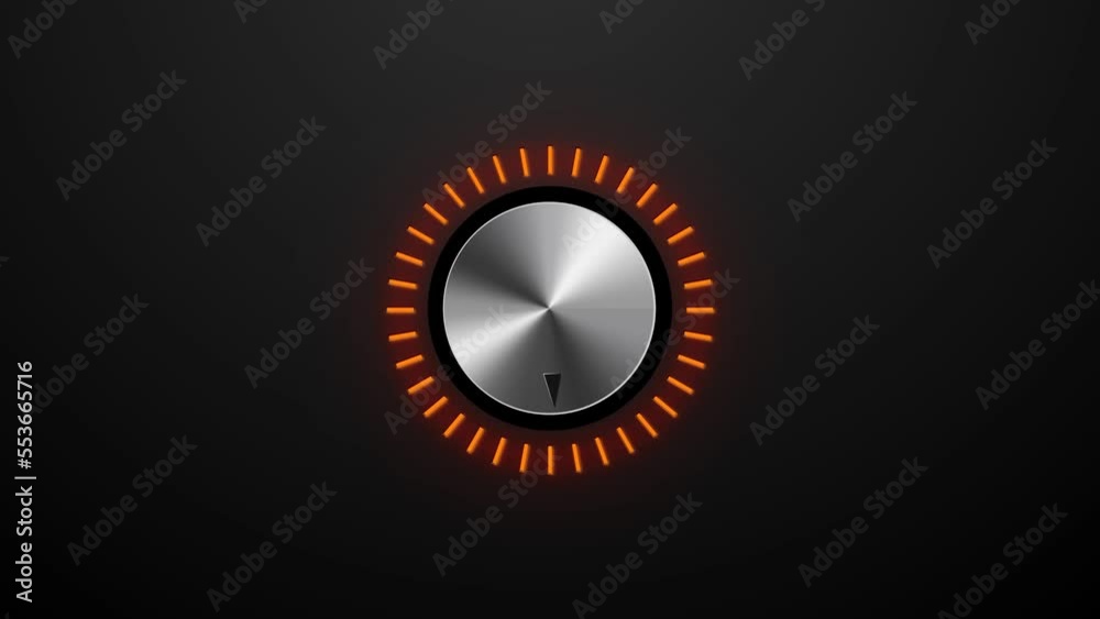 Volume lever the wheel to increase the rotates from zero to maximum orange.
