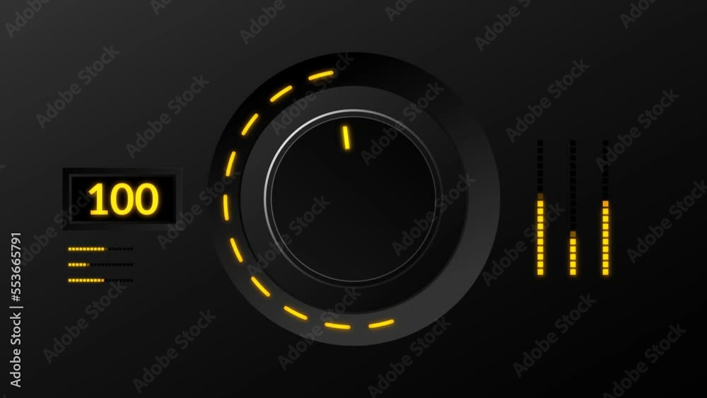 Volume lever the wheel to increase the rotates from zero to maximum 4K.
