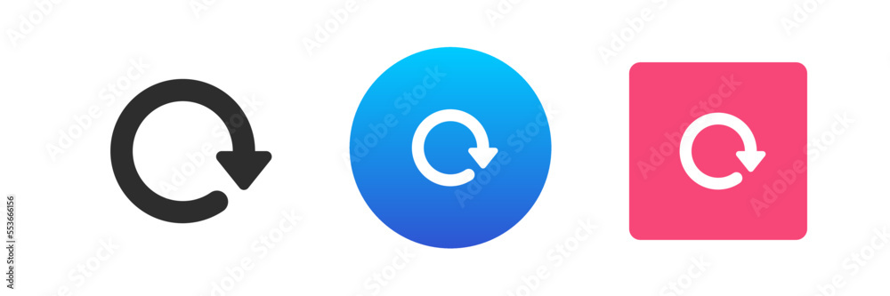 Circular rotation arrow loading cyberspace pointer digital direction navigation icon set vector flat Circular rotation arrow loading cyberspace pointer digital direction navigation icon set vector flat