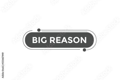 Big reason button web banner template Vector Illustration 