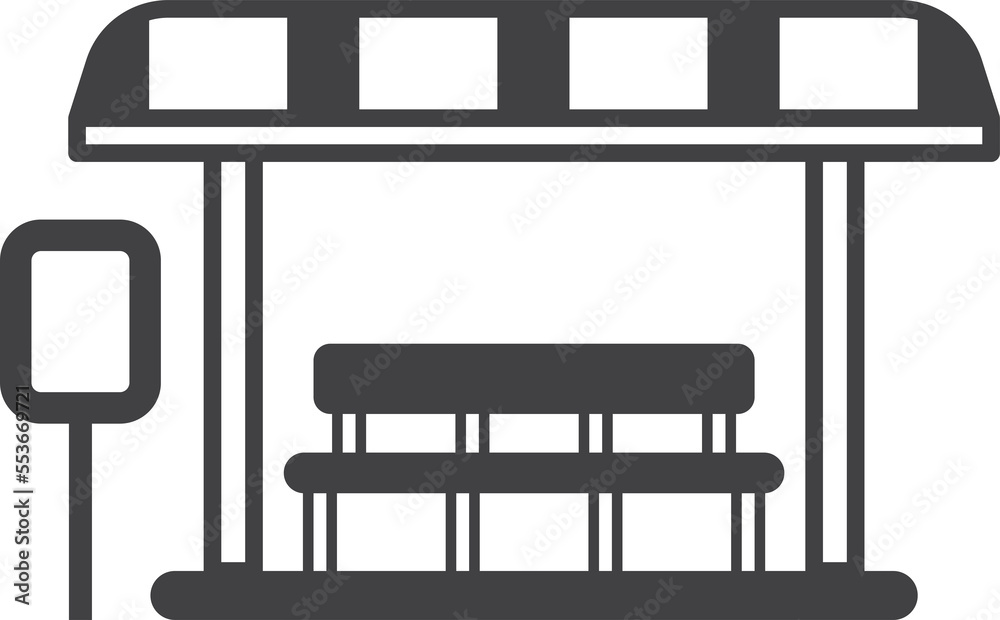 bus stop sign illustration in minimal style bus stop sign illustration in minimal style