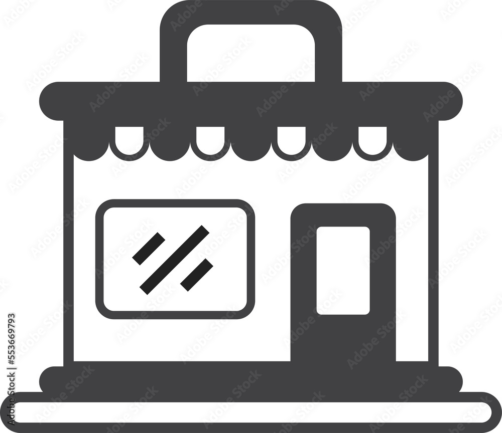 cafe building illustration in minimal style cafe building illustration in minimal style