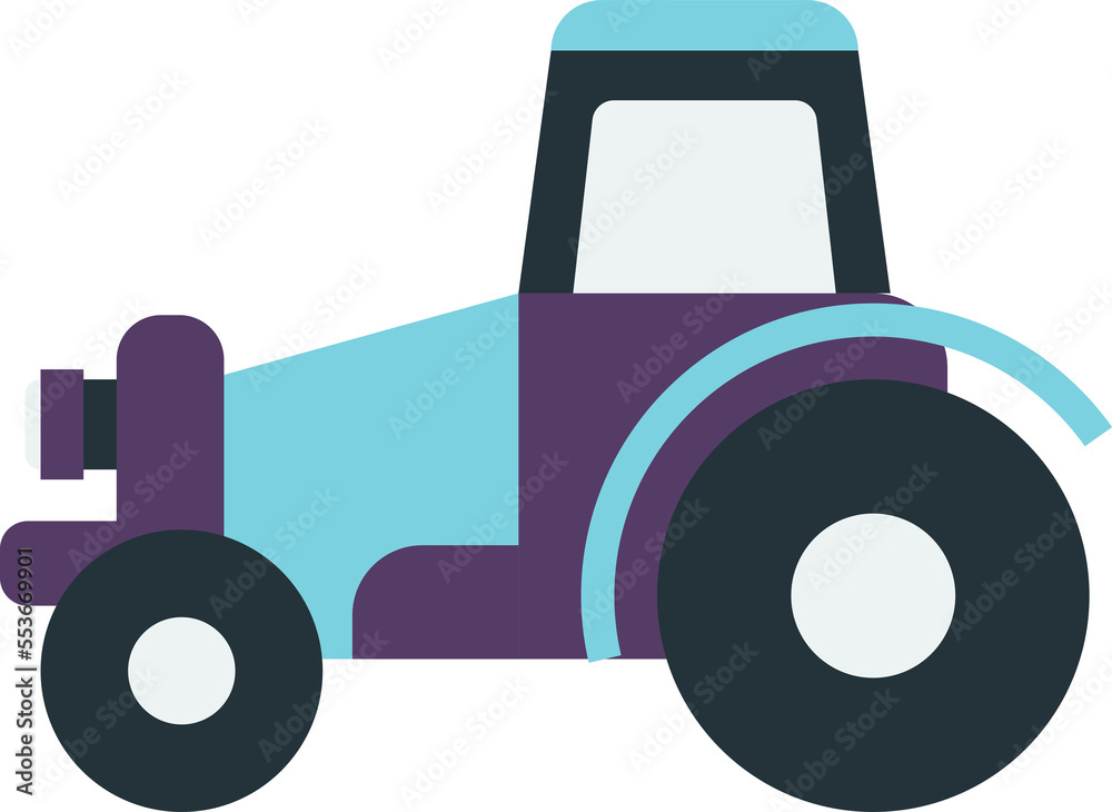 tractor illustration in minimal style tractor illustration in minimal style
