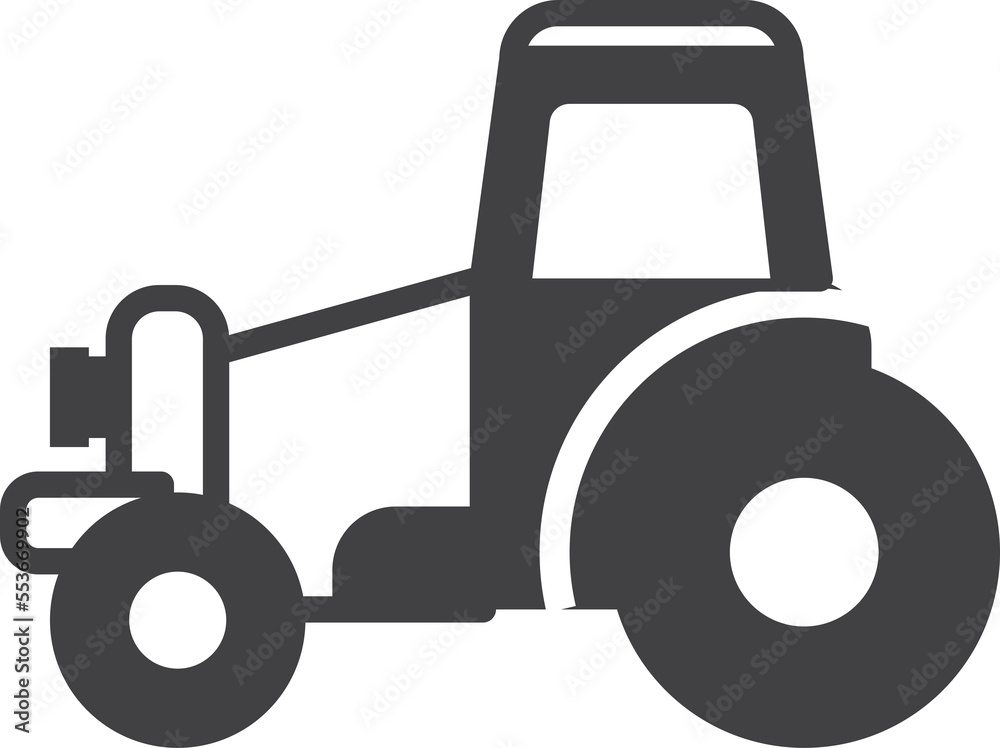 tractor illustration in minimal style tractor illustration in minimal style
