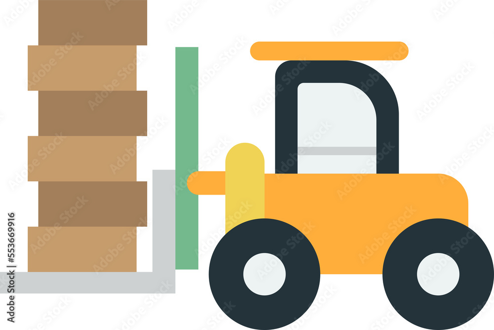 forklift illustration in minimal style forklift illustration in minimal style