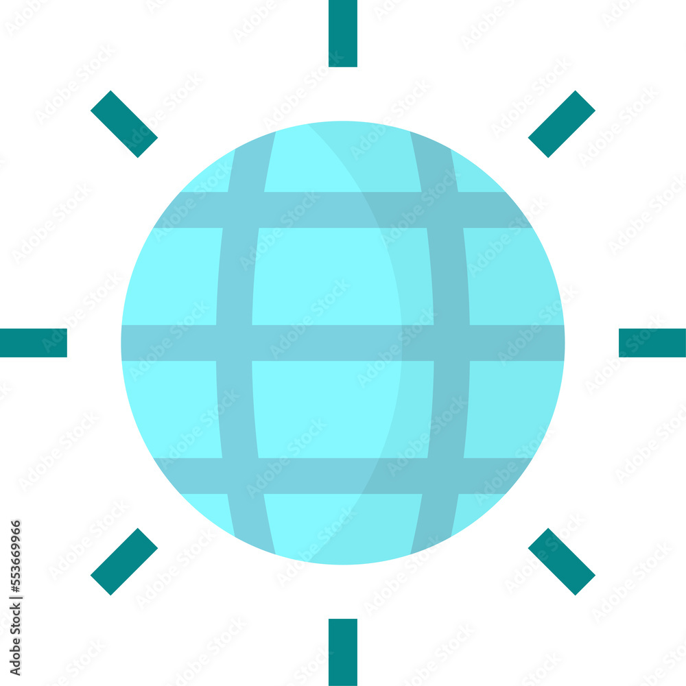 disco light illustration in minimal style disco light illustration in minimal style