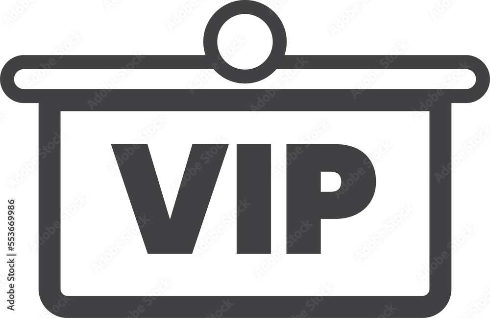 VIP card illustration in minimal style VIP card illustration in minimal style