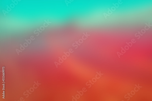 Gradient background abstract blue orange mixture, sky and sun vibrant soft space refocused colorful bright blur, neon blue