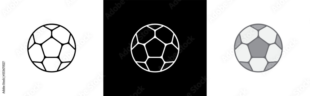 Obraz premium Soccer ball icon. football symbol sign for sports apps and websites 