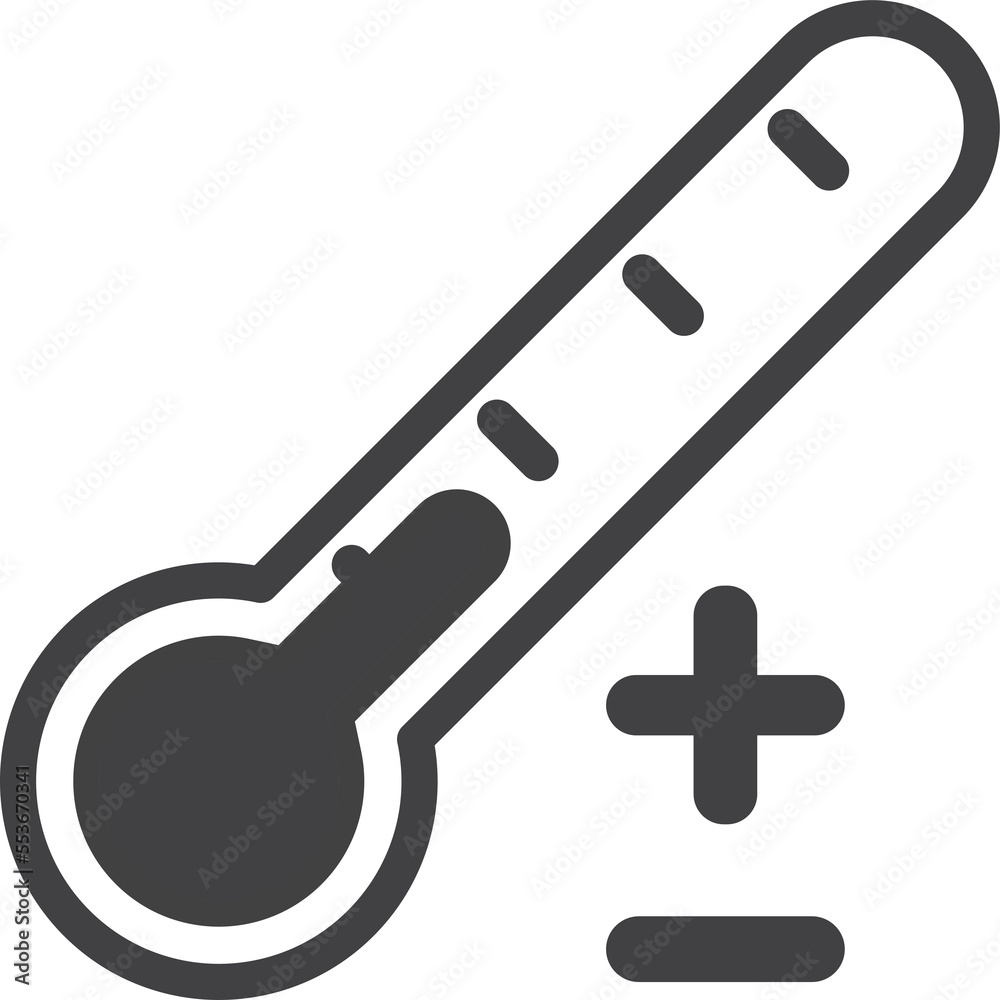 thermometer illustration in minimal style
