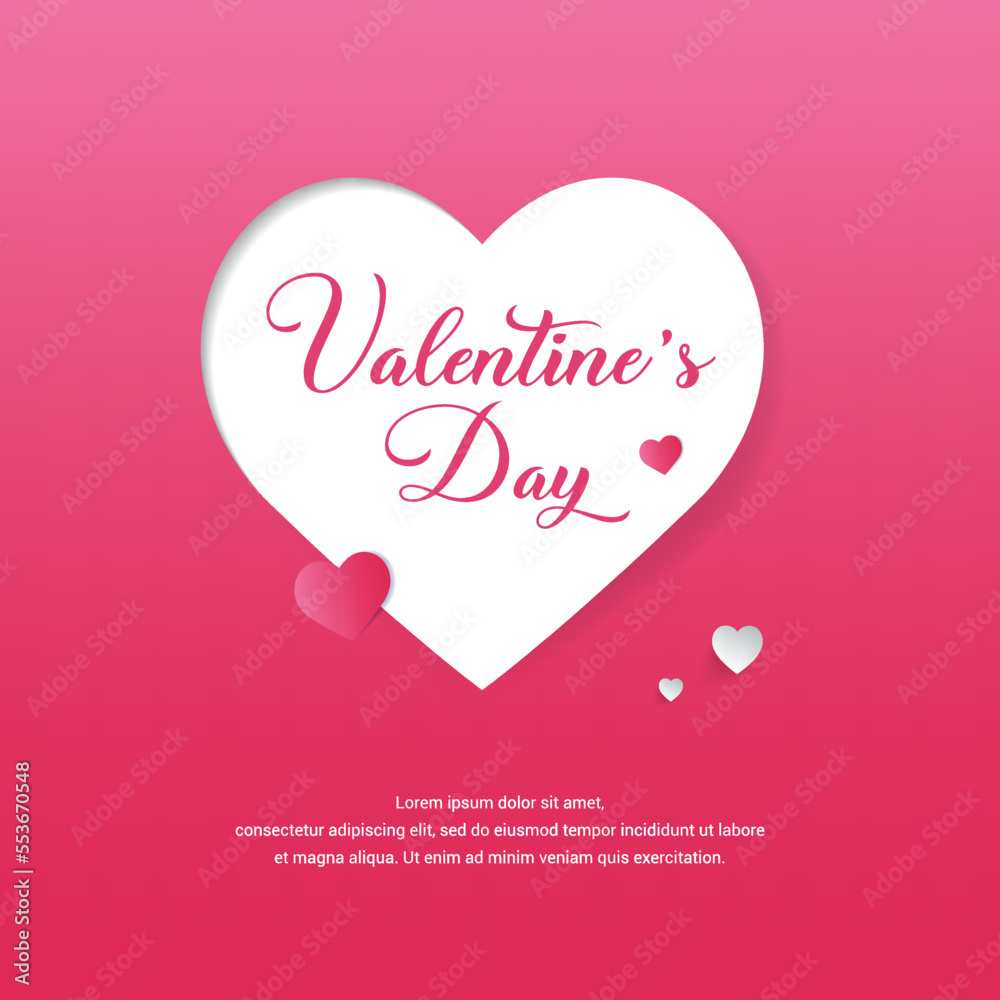 Elegant happy valentine's day design background vector