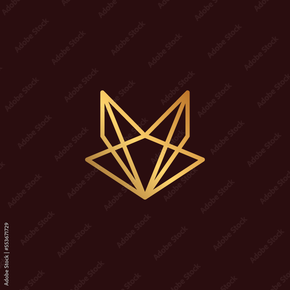 Fox head unique logo design template vector graphic. fox geometric logo Fox head unique logo design template vector graphic. fox geometric logo