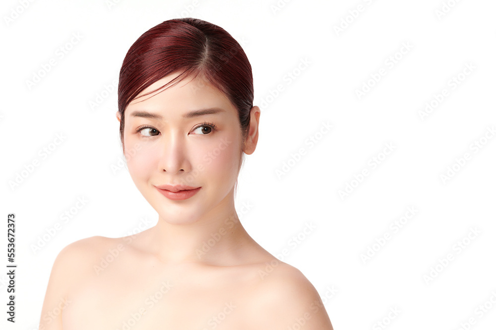 Beautiful young asian woman with clean fresh skin on white background, Face care, Facial treatment, Cosmetology, beauty and spa, Asian women portrait. Beautiful young asian woman with clean fresh skin on white background, Face care, Facial treatment, Cosmetology, beauty and spa, Asian women portrait.