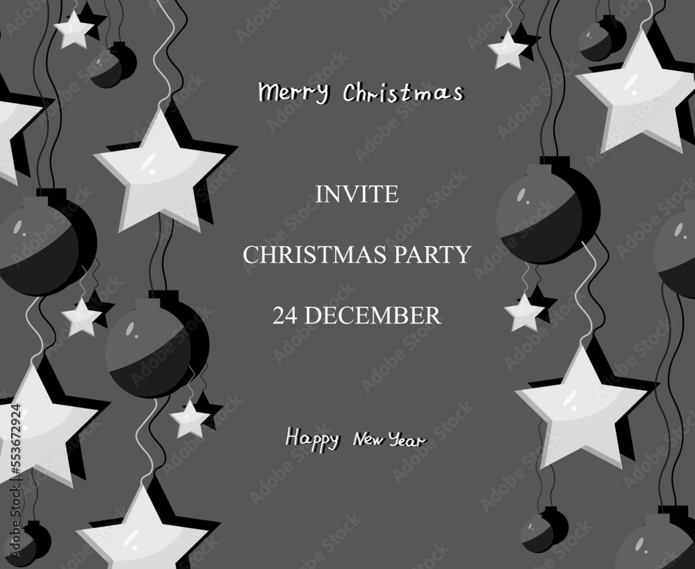 Template calendar cover for 2023 new year with copy spac. Black style christmas background with xmas star and ball on the ribbon. Cut out paper new year backdrop. Template calendar cover for 2023 new year with copy spac. Black style christmas background with xmas star and ball on the ribbon. Cut out paper new year backdrop.