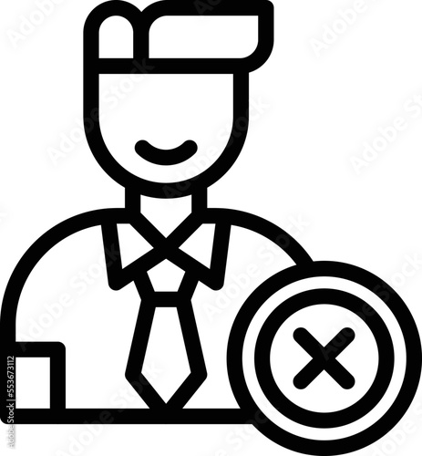 Reject Vector Icon Design Illustration