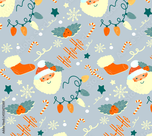 new year pattern blue