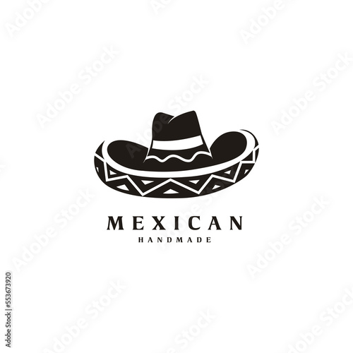 handmade sombrero mexican hat logo design