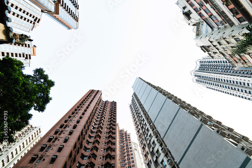 Low angle view of apartment buildings