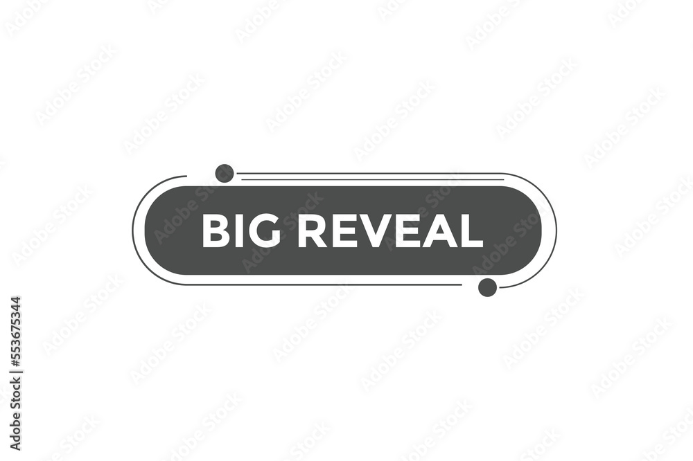 Big reveal button web banner template Vector Illustration
