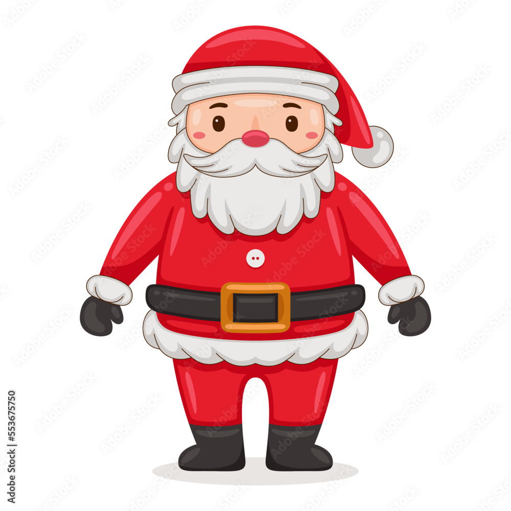 Cute Santa Claus in cartoon style illustration Cute Santa Claus in cartoon style illustration