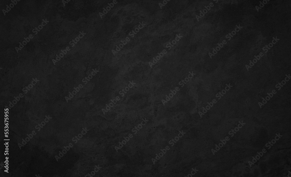 Art black concrete stone texture for background in black. Cement and sand grey dark detail covering.	