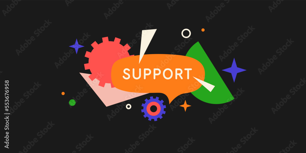 Online help. Customer Technical support service. Modern illustration.